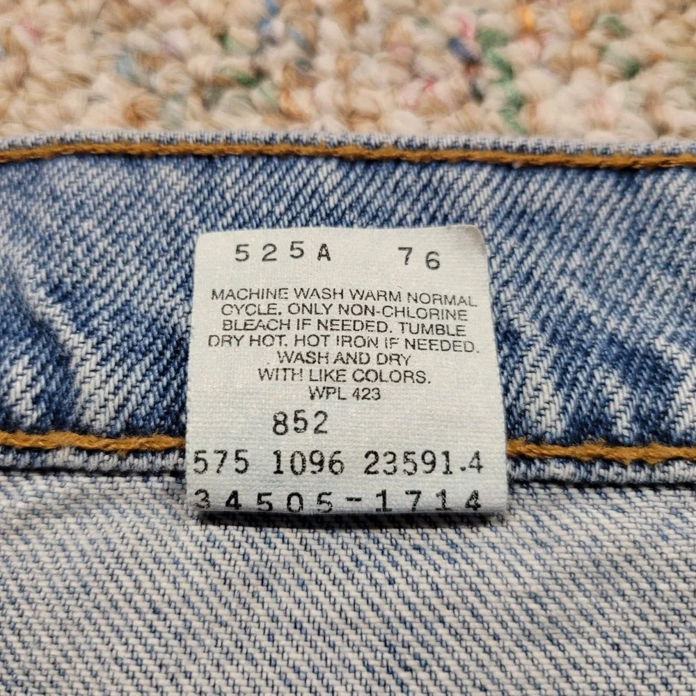 Levi's 505 Shorts Mens 38 Blue Vintage 90s Orange Tab‎ Made in USA Denim Jorts